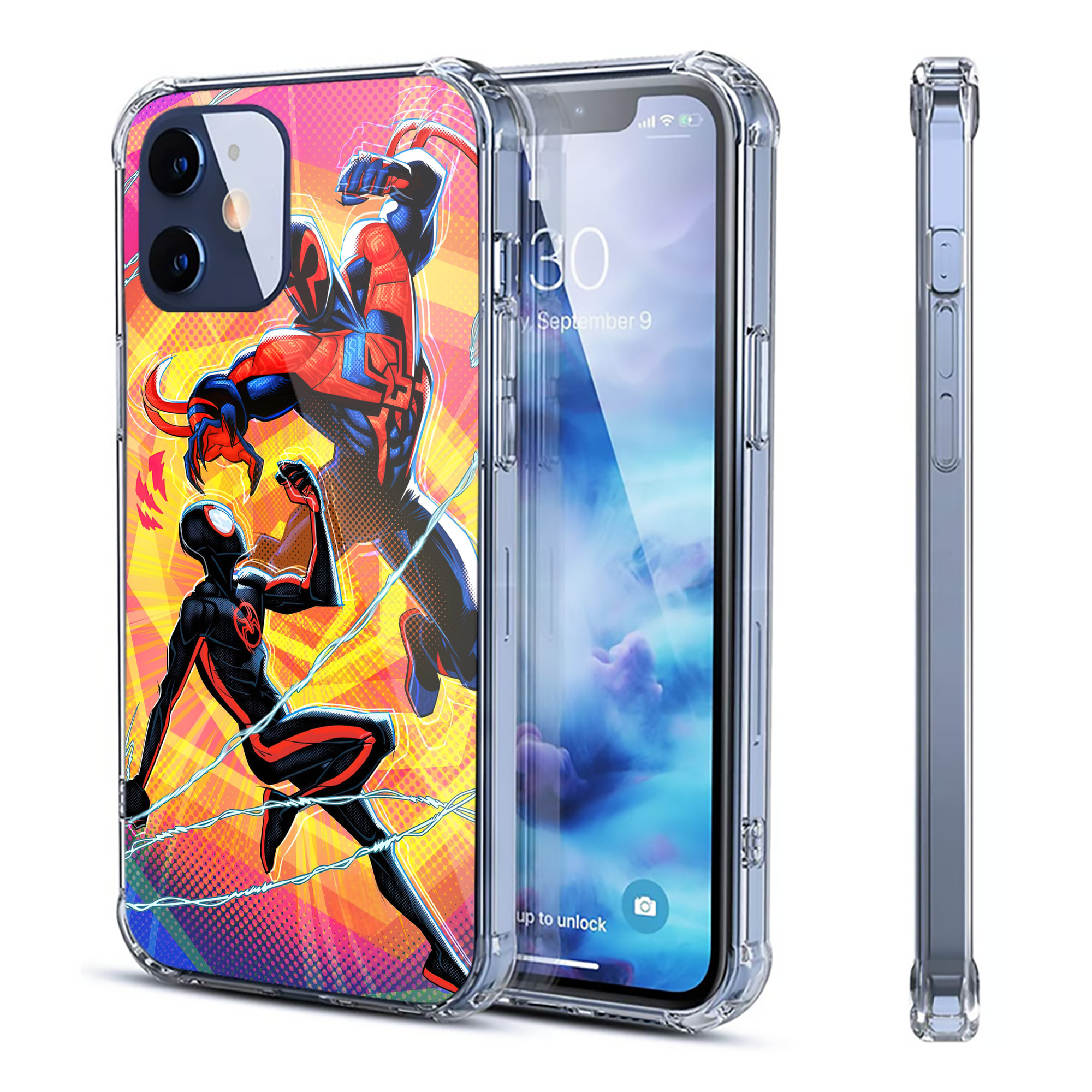（画像用） Spider Man スパイダーマン 【iPhone 12シリーズ対応】透明スマホケース（クリアソフトケース）